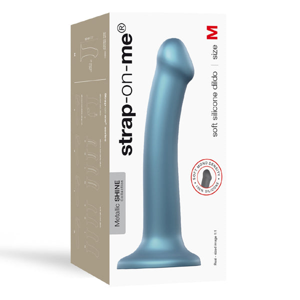 Strap-On-Me Metallic SoftDildo Blu M