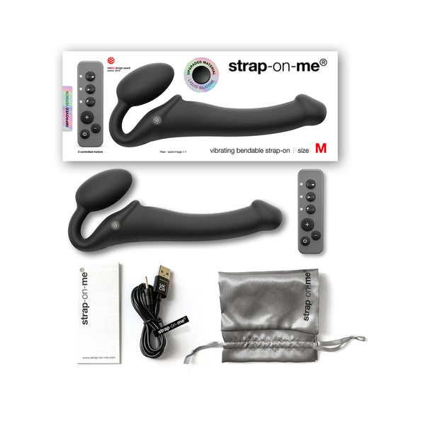 Strap-On-Me VibrBendableStrapOn Blk M