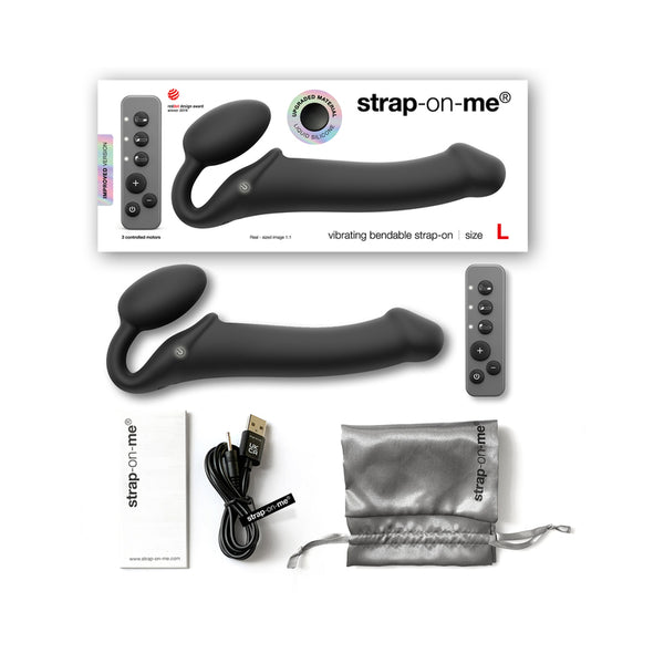 Strap-On-Me VibrBendableStrapOn Blk L