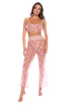 Chic Rose Two-Piece Pajama Set Ð Sexy Long Pants Sleepwear Lingerie