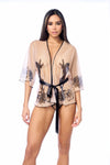 Elegant Nude & Black Robe with Matching Panty Ð Sexy Lingerie Set