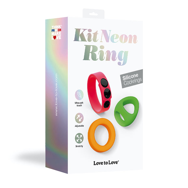 Love to Love Kit Neon Ring Cockring Set