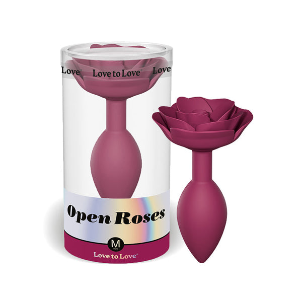Love to Love Open Roses Anal Plug Blk L