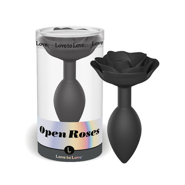 Love to Love Open Roses Anal Plug Blk L