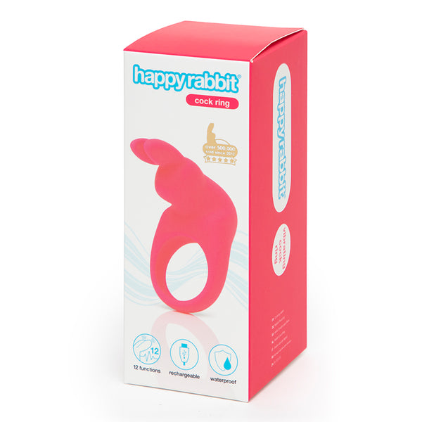 HR Rechargeable Cockring With Ears Pink