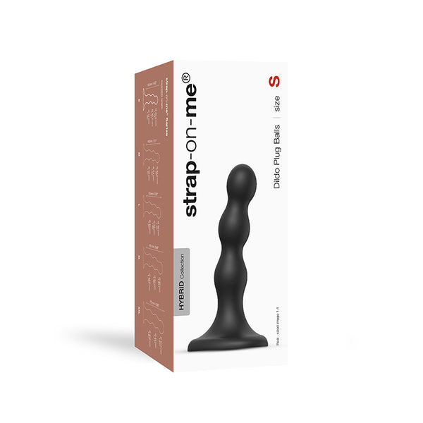 Strap-On-Me Hybrid DildoPlugBalls Blk S