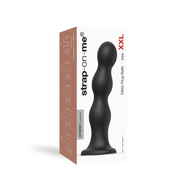 Strap-On-Me Hybrid DldoPlugBalls Blk XXL