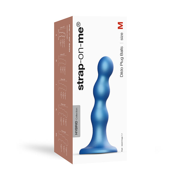 Strap-On-Me Hybrid DildoPlugBalls Blu M