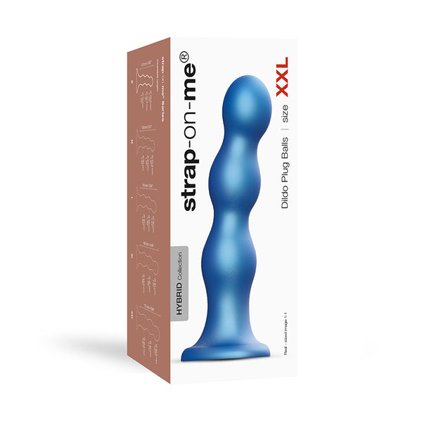 Strap-On-Me Hybrid DldoPlugBalls Blu XXL