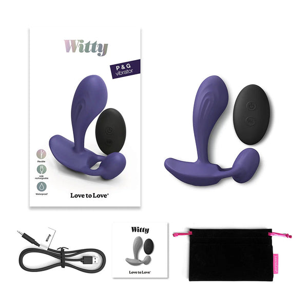 Witty – Dual-Motor Remote-Controlled Vibrator for G-Spot, P-Spot & Clitoral Stimulation