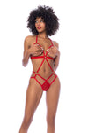 Heart Harness Teddy | Halter Design with Heart Hardware & Open Cups