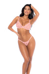 Delicate Lace Two-Piece Lingerie Set with Triangle Top & Thong