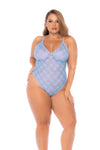 Romantic Long-Sleeve Lace Bodysuit with Sheer Floral Design