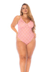 Romantic Long-Sleeve Lace Bodysuit with Sheer Floral Design