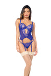 Seductive Sapphire Blue Two-Piece Lingerie Set Ð Sexy Sheer Ensemble