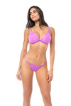 Wild Orchid & Teal Two-Piece Lingerie Set Ð Sexy Sheer Bra & Panty