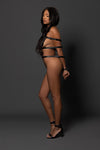 Ellona Studded Leather Full Torso Restraint Harness – Magic Silk