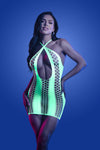 SYNTHESIZE UV reactive seamless keyhole dress - High-quality, stylish, and affordable.