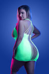 SYNTHESIZE UV reactive seamless keyhole dress