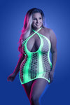 SYNTHESIZE UV reactive seamless keyhole dress