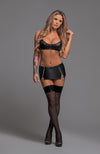 Raven Leather-Look Bra, Mini Skirt & G-String Set – Lust Collection