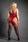 Eternal Flame: Ombre Crotchless Bodystocking for Bold Nights