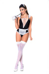 Enticing Elegance: A Whimsical Waltz with the Alluring Maid Costume Sexy Lingerie French Maid Costume Delight in your flirtatious charm