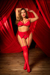 Fiery Embrace: The Passionate Red Lace Lingerie Set Lingerie Sets Unleash Your Inner Siren with Fiery Embrace Lingerie Set Imagine