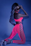 Own The Night Cropped Cut Out Halter Body Stocking