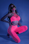 Own The Night Cropped Cut Out Halter Body Stocking