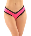 Dahlia Cheeky Hipster Panty With Lace Trim And Keyhole Cut Out