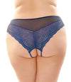 Cassia Crotchless Lace And Mesh Panty