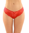 RED Lingerie poppy crotchless floral lace panty fantasy lingerie